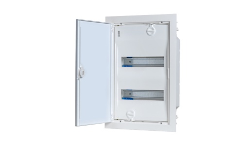 QUADRO DE DISTRIBUIÇÃO MONTAGEM EMBUTIDA COM PORTA METÁLICA 2 FILAS 28 MÓDULOS B