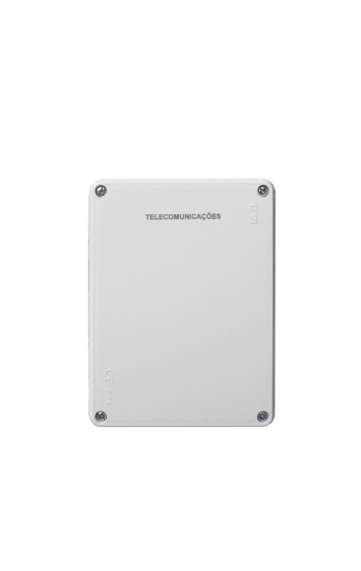 CAIXA COM TAMPA CEGA TELECOMUNICAÇÕES 130x170x80 BRANCO