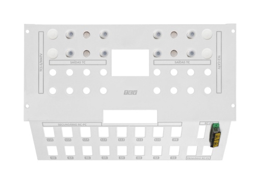 PAINÉL VAZIO PARA IER COM 4 SAÍDAS CABO COAXIAL E 2 FIBRA OPTICA