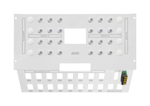 PAINÉL VAZIO PARA IER COM 12 SAÍDAS CABO COAXIAL E 2 FIBRA OPTICA