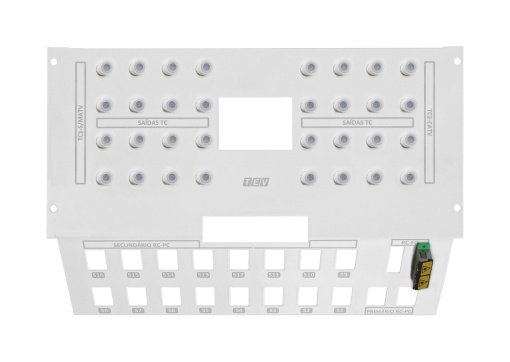 PAINÉL VAZIO PARA IER COM 16 SAÍDAS CABO COAXIAL E 2 FIBRA OPTICA