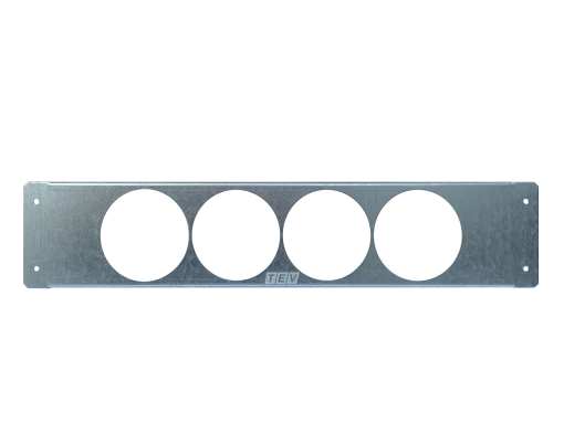 Régua caixas pladur com 4 furos de 68mm de diâmetro