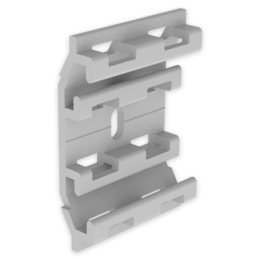 Base individual Unex, em U23X para tampa de altura 75 cor cinzento
