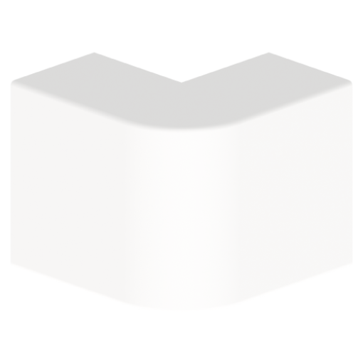 Ângulo exterior Unex 45x75, em U24X cor branco