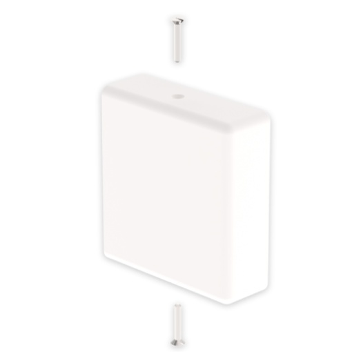 Tampa final Unex 35X35, em U24X cor branco