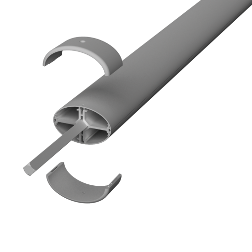 Extensão coluna Unex 1m Ø50x88, em alumínio