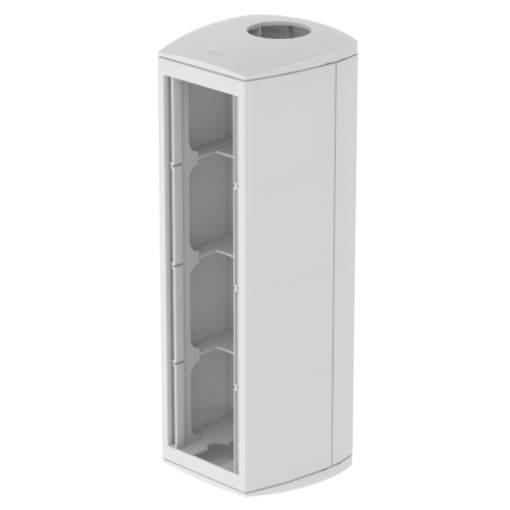 Módulo coluna 4 mecanismos Unex Ø50, tampa 80mm, em U24X cor cinzento