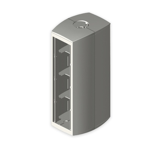 Módulo coluna 8 mecanismos Unex Ø50x88, tampa 80mm, em U24X cor cinzento