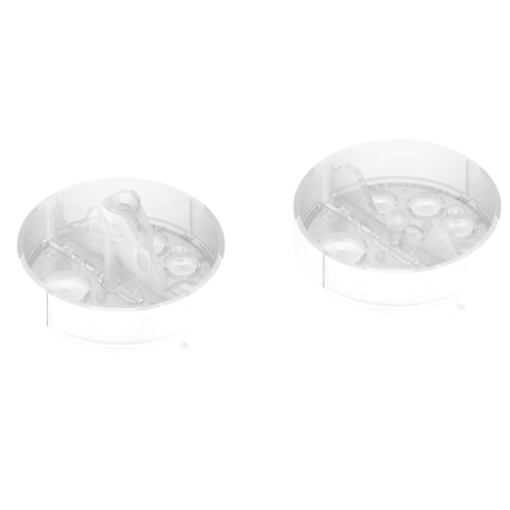 Encaixe de guia Unex, em PC transparente