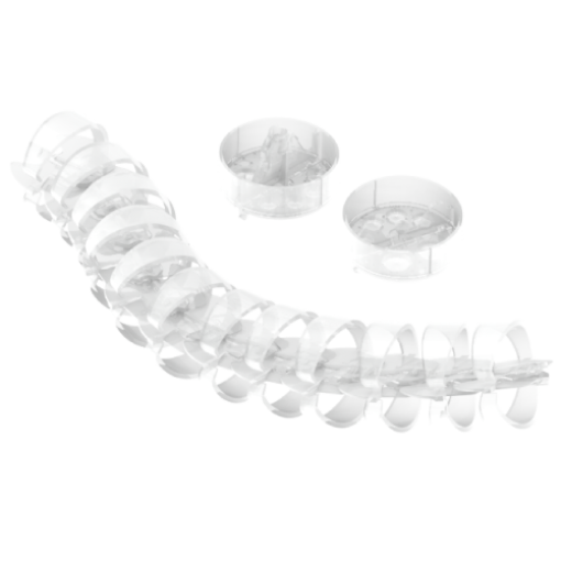 Guia articulada Unex 1m, em PC transparente