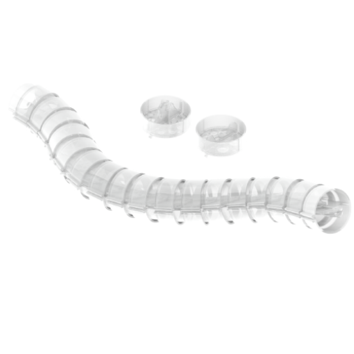 Guia articulada fechada Unex 3 m, em PC transparente