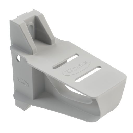 Suporte horizontal isolante Unex 150 mm, em U48X cor cinzento