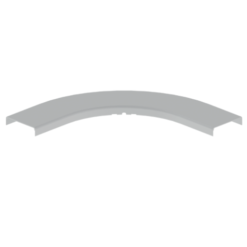 Tampa curva plana 90 Unex 75mm, em U23X cor cinzento