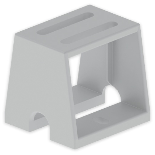 Suporte vertical Unex 75mm, em U23X cor cinzento