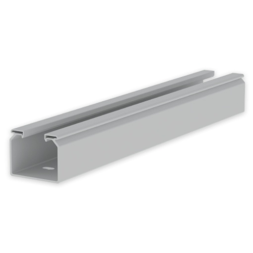 Caminho de cabos liso Unex 60x75, em U23X cor cinzento