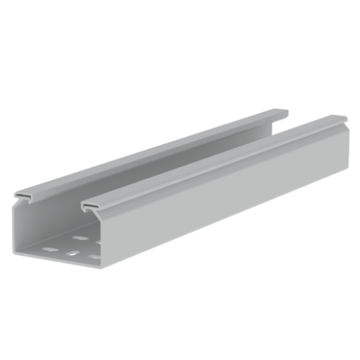 Caminho de cabos perfurado Unex 60x100, em U48X cor cinzento
