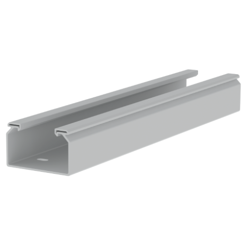 Caminho de cabos liso Unex 60x100, em U48X cor cinzento