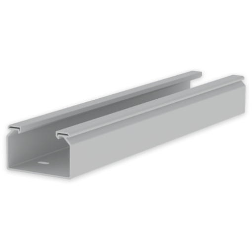 Caminho de cabos liso Unex 60x100, em U23X cor cinzento