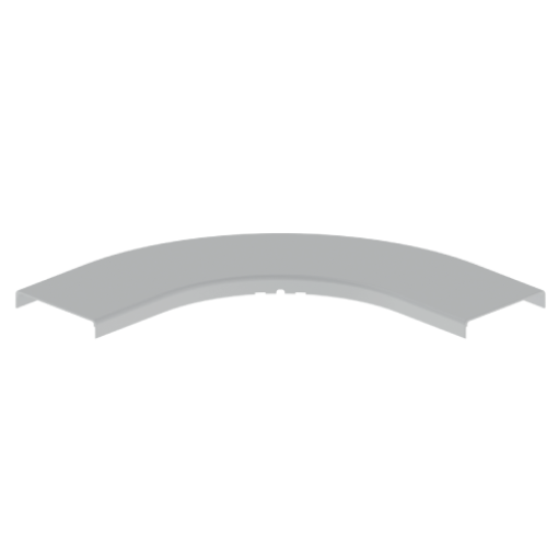 Tampa curva plana 90 Unex 100mm, em U23X cor cinzento
