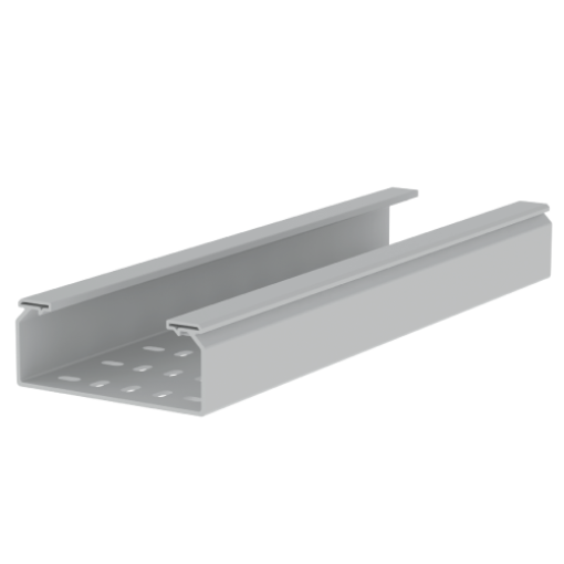 Caminho de cabos perfurado Unex 60x150, em U23X cor cinzento
