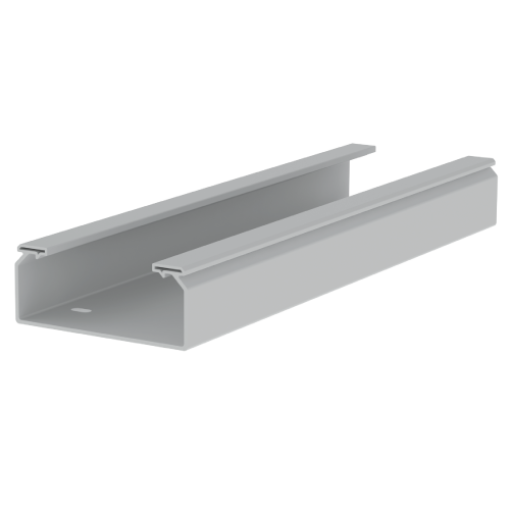 Caminho de cabos liso Unex 60x150, em U23X cor cinzento