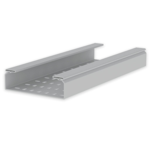 Caminho de cabos perfurado Unex 60x200, em U23X cor cinzento