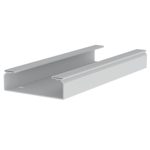 Caminho de cabos liso Unex 60x200, em U48X cor cinzento