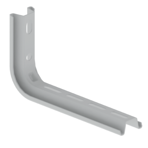 Suporte L Unex 200mm aço epoxi cor cinzento