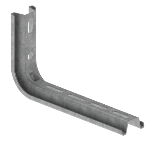 Suporte L Unex 200mm aço sendzimir cor cinzento