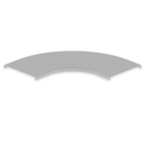 Tampa curva plana 90 Unex 200mm, em U23X cor cinzento
