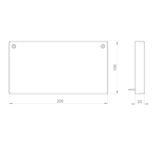 Tampa final Unex 100x200 em U48X sem halogéneos