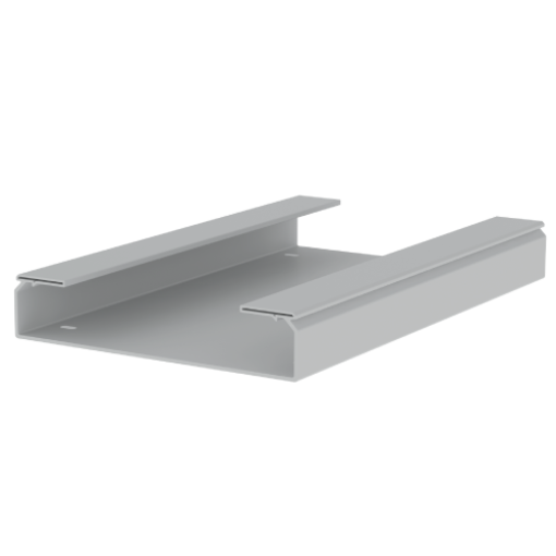 Caminho de cabos liso Unex 60x300, em U48X cor cinzento