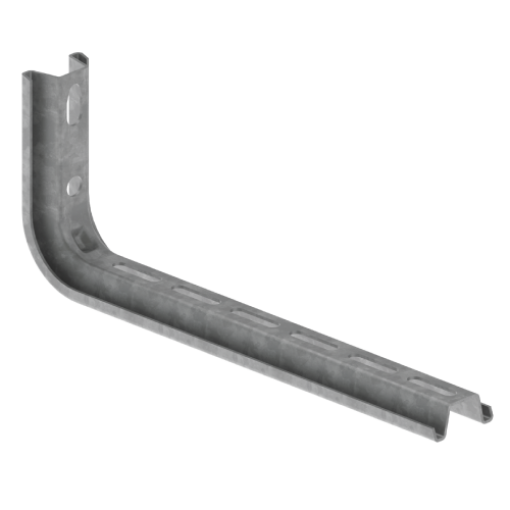 Suporte L Unex 300mm aço sendzimir cor cinzento