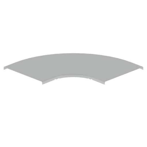 Tampa curva plana 90 Unex 300mm, em U23X cor cinzento