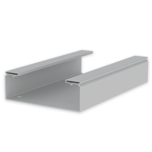Caminho de cabos liso Unex 100x300, em U23X cor cinzento