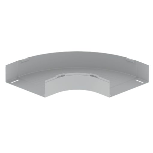 Curva plana 90 Unex 100X300, em U23X cor cinzento
