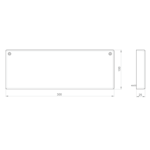 Tampa final Unex 100x300 em U48X sem halogéneos