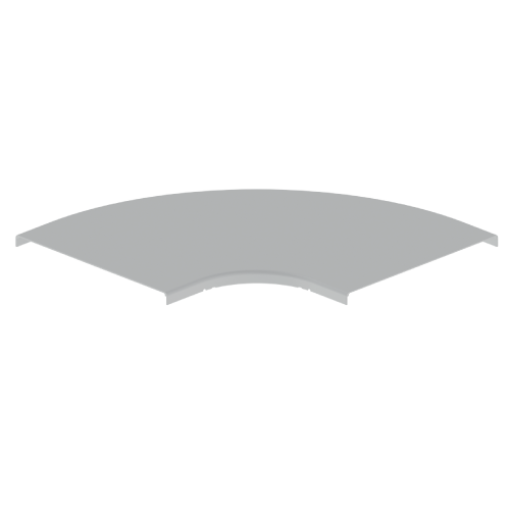 Tampa curva plana 90 Unex 400mm, em U23X cor cinzento