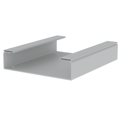 Caminho de cabos liso Unex 100x400, em U48X cor cinzento