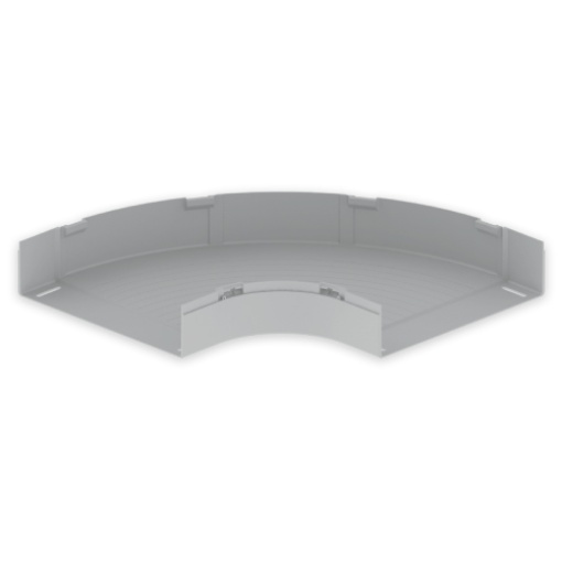 Curva plana 90 Unex 100x400, em U48X cor cinzento