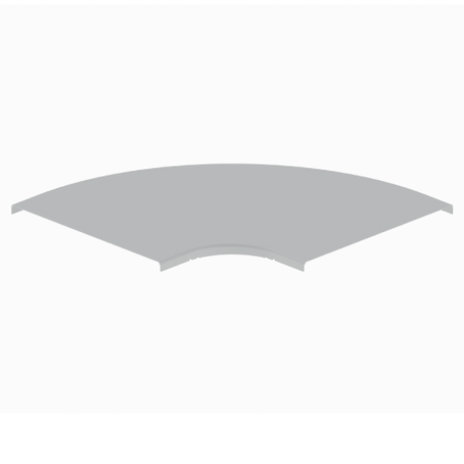 Tampa curva plana 90 Unex 500mm, em U23X cor cinzento