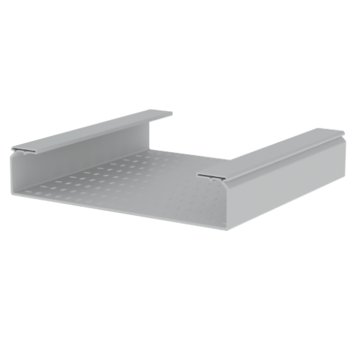 Caminho de cabos perfurado Unex 100x500, em U23X cor cinzento