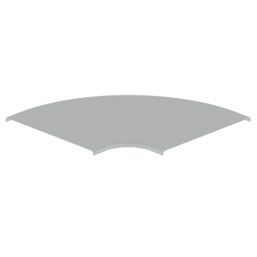 Tampa curva plana 90 Unex 600mm, em U23X cor cinzento