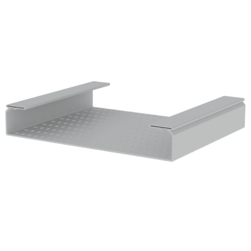 Caminho de cabos perfurado Unex 100x600, em U48X cor cinzento