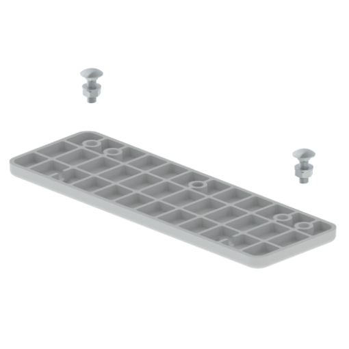 União de base Unex 300mm, em U23X cor cinzento