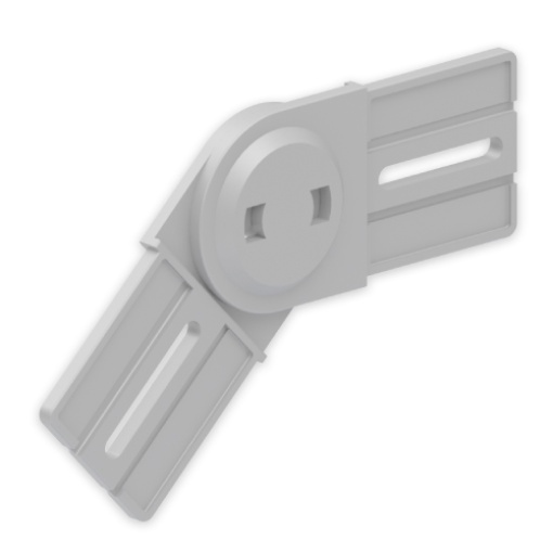 Articulação vertical Unex 85mm, em U23X cor cinzento