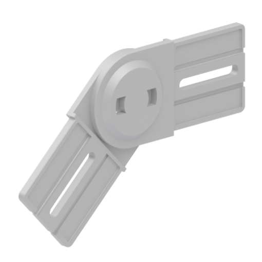 Articulação vertical Unex 85 mm, em U48X cor cinzento