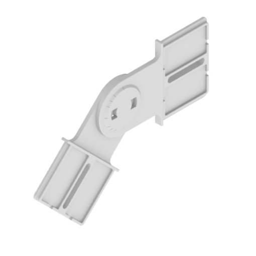 Articulação vertical Unex 135 mm, em U48X cor cinzento
