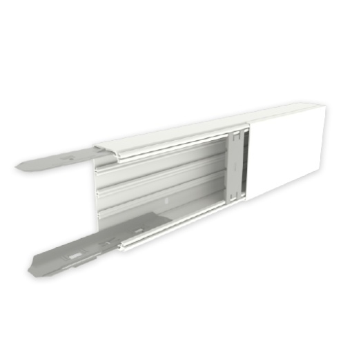 Calha para distribuição Unex 60x130, em U23X cor branco