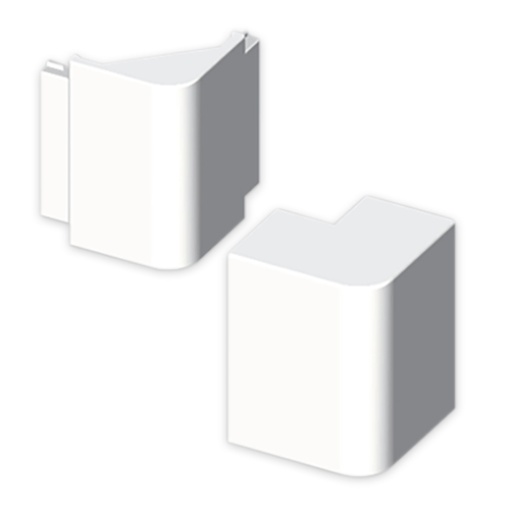 Ângulo exterior Unex 40x40, em U24X cor branco